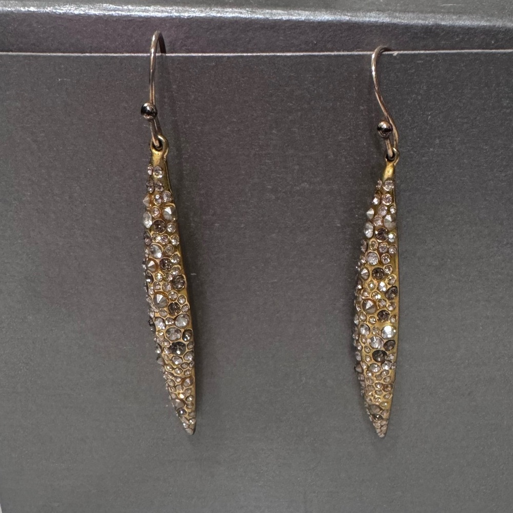 Alexis Bittar gold tone with crystals Drop Earrings
